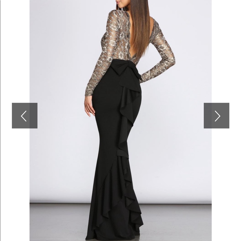 Black and Gold Formal Dress - Picture 2 of 8